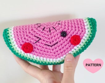 Watermelon PDF Pattern, amigurumi, crochet