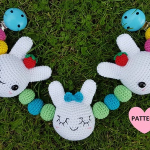 Bunny Stroller Mobile PDF Pattern, amigurumi, crochet image 1