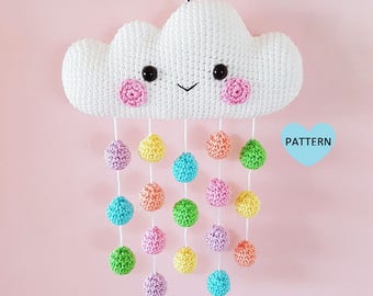 Cloud Mobile PDF Pattern, crochet, amigurumi