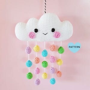 Cloud Mobile PDF Pattern, crochet, amigurumi image 1