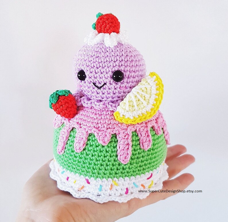 Ice Cream Cake PDF Pattern, crochet, amigurumi image 3