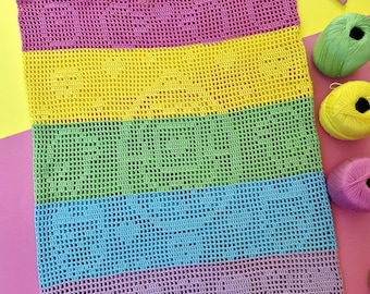 Pixel Pet Tote Bag | Filet Crochet Pattern | PDF | Digital Download