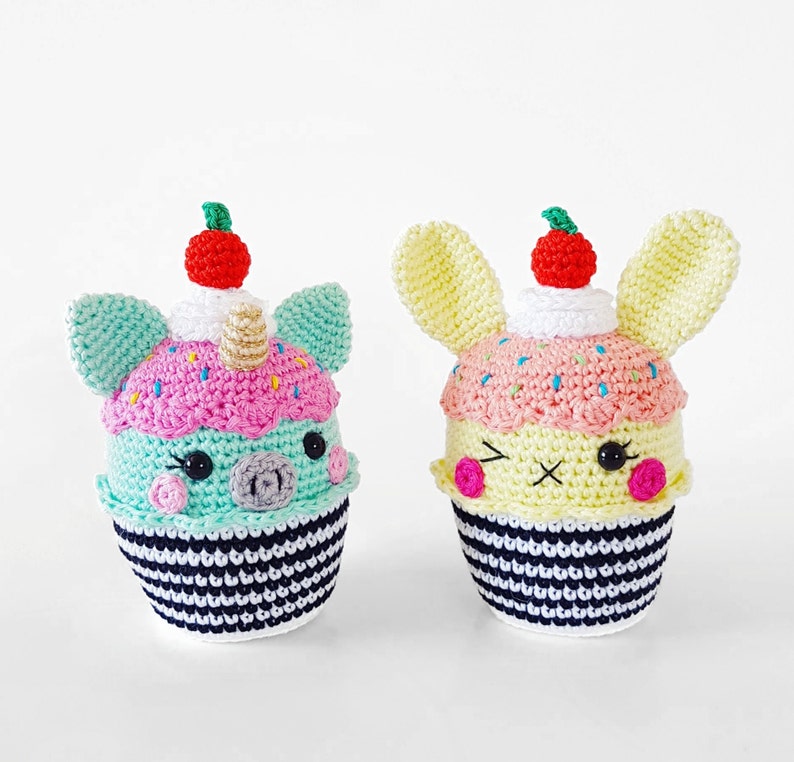 Animal Cupcakes PDF Pattern, crochet, amigurumi image 4