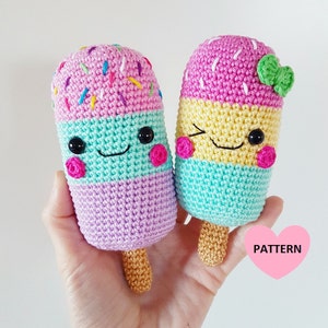 ICE LOLLIES - PDF Pattern, amigurumi, crochet