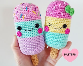 ICE LOLLIES - PDF Pattern, amigurumi, crochet