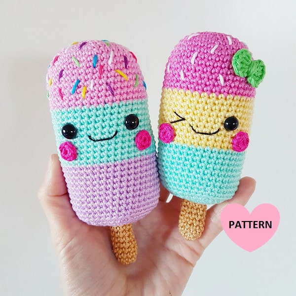 ICE LOLLIES - PDF Pattern, amigurumi, crochet