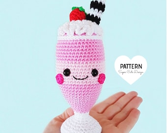 Milkshake PDF Pattern, amigurumi, crochet