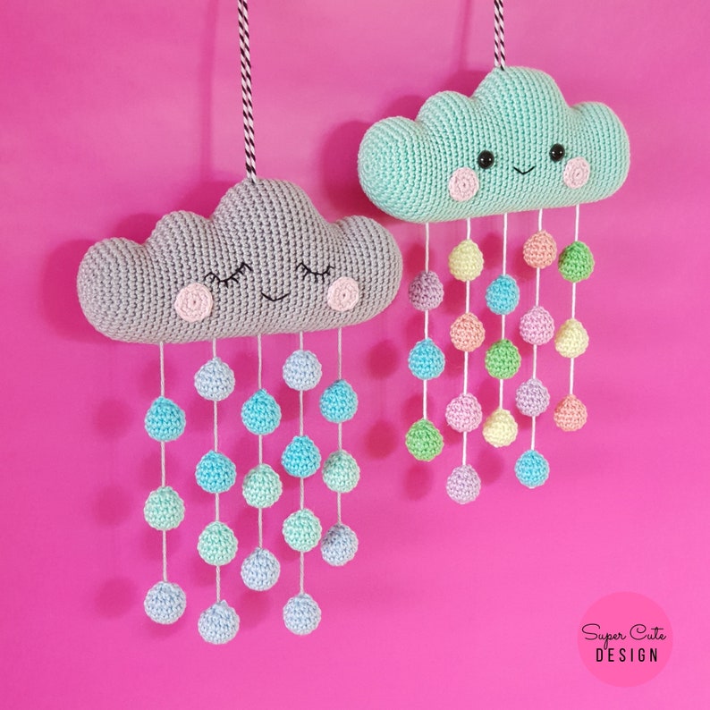 Cloud Mobile PDF Pattern, crochet, amigurumi image 2