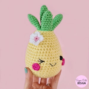 Happy Pineapple PDF Pattern, amigurumi, crochet image 2