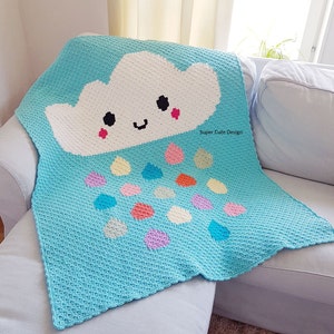 Cloud Blanket Corner to Corner C2C Graphgan Pattern Chart with Written Instructions image 2