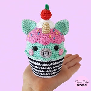 Animal Cupcakes PDF Pattern, crochet, amigurumi image 2