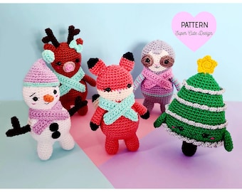 WINTER CUTIES, Set of 5 patterns, PDF Pattern, crochet, amigurumi