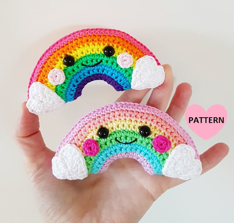 Little Rainbow PDF Pattern, crochet, amigurumi image 1