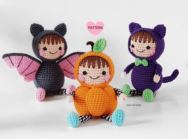 Halloween Ami PDF Pattern, crochet, amigurumi image 1