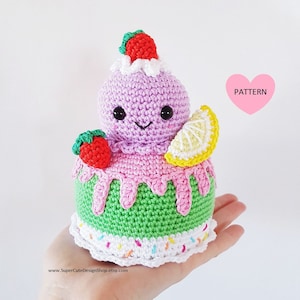 Ice Cream Cake PDF Pattern, crochet, amigurumi image 1