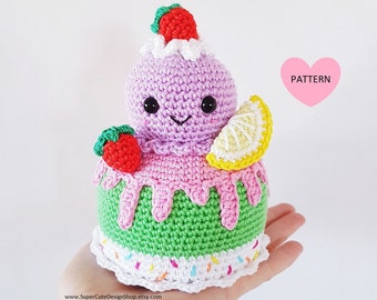 Ice Cream Cake - PDF Pattern, crochet, amigurumi