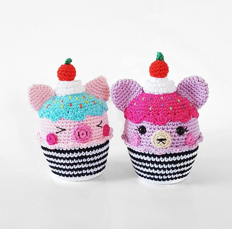 Animal Cupcakes PDF Pattern, crochet, amigurumi image 5