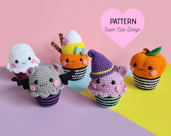 Halloween Cupcakes PDF Pattern, crochet, amigurumi