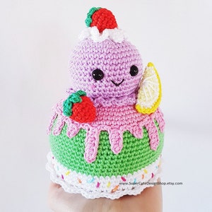 Ice Cream Cake PDF Pattern, crochet, amigurumi image 2