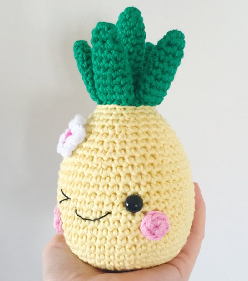 Happy Pineapple PDF Pattern, amigurumi, crochet image 5