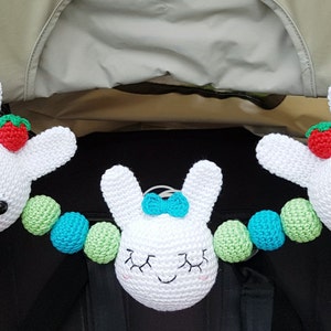 Bunny Stroller Mobile PDF Pattern, amigurumi, crochet image 2