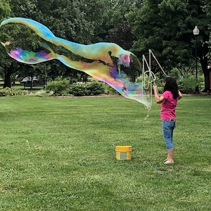 American Flag Bubble Wands | Huge Bubble Maker | Kids Outdoor Toy | Birthday Party Entertainment | Summer Activity Gift