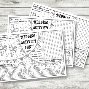 Wedding Kids Activity Sheet Instant Download Etsy - kids be getting mad over roblox over here entitledkids