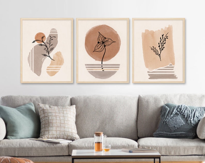 Boho Wall Art boho Art Set Boho Decoration Boho Decor Etsy