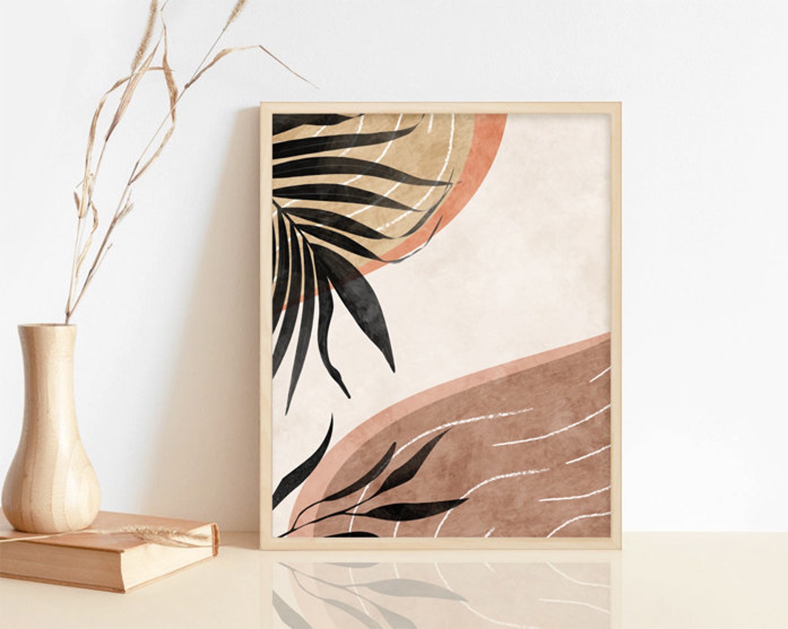 Boho Wall Art Boho Set of 3 Boho Botanical Wall Art Boho - Etsy