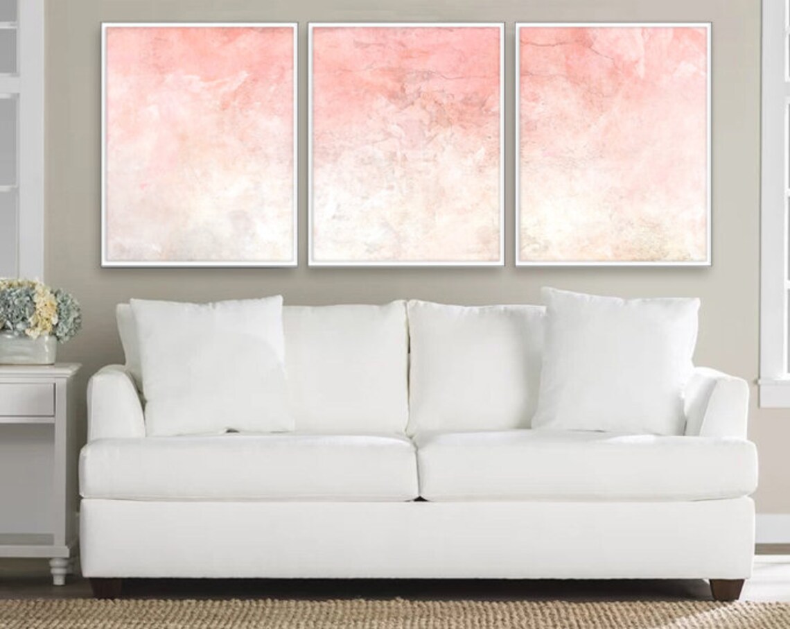 Blush Pink Decor Blush Pink Wall Art Blush Pink Etsy