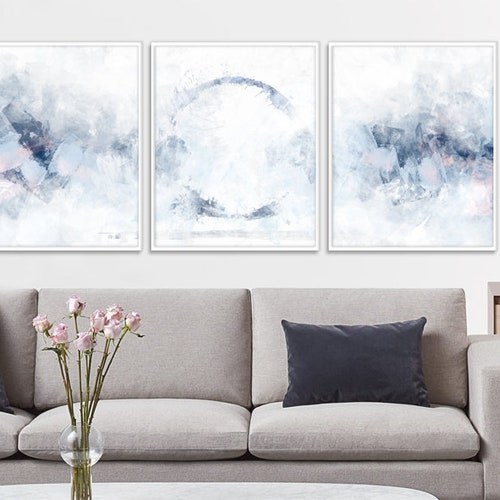 Abstract Wall Art 3 Piece Set of Watercolor Paintings - Etsy