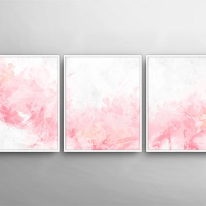 3 Poster Set, Blush pink wall art, Bedroom Poster Set, Set of 3 , 3 Canvas Set, Printable Wall Art, Blush Set , Printable Canvas Set,PinkArt