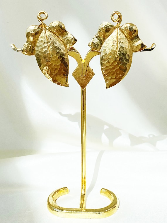 YVES SAINT LAURENT Ysl Vintage Goldplated Clip on Earrings