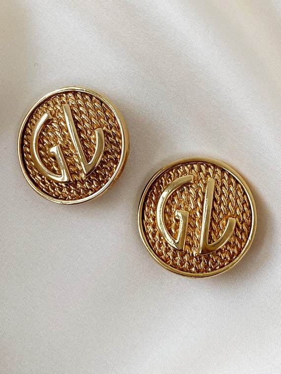 GUY LAROCHE Paris vintage round gold goldplated c… - image 2