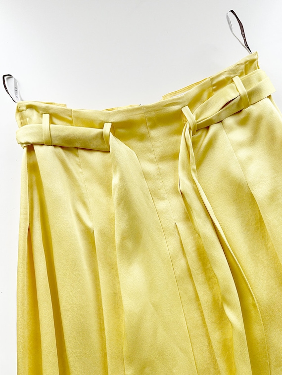 CELINE PARIS vintage yellow half silk pleated ski… - image 7