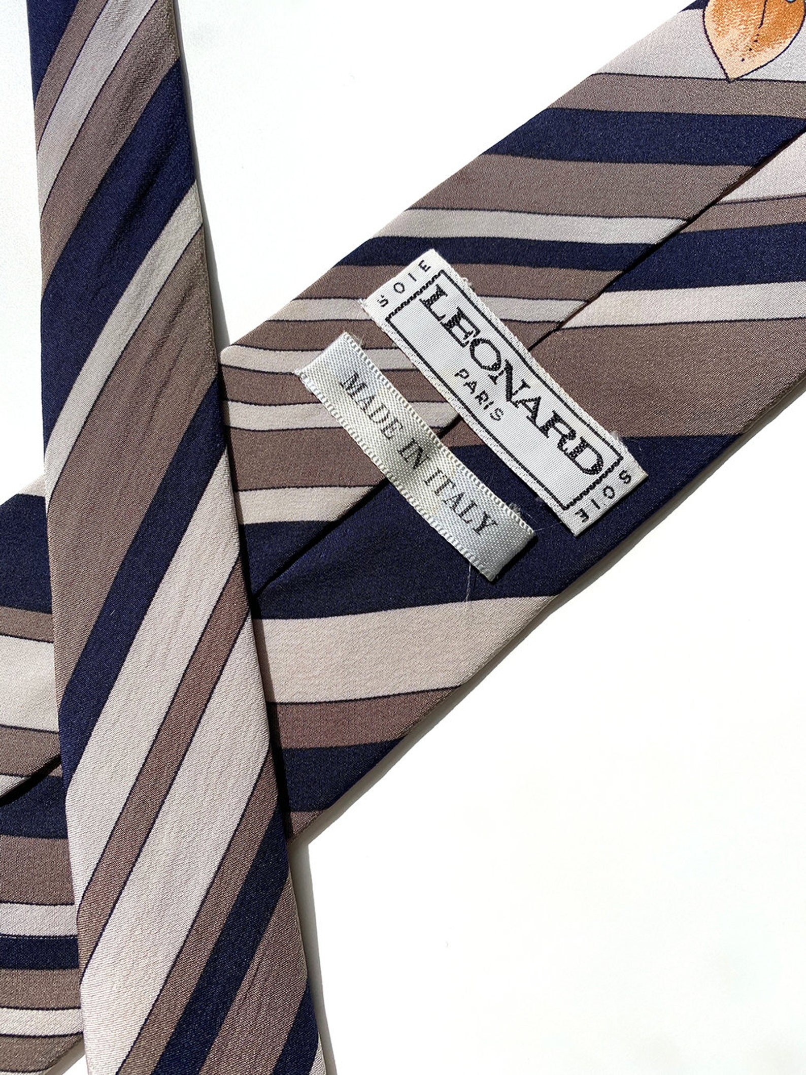 LEONARD Paris Vintage Seventies Silk Tie With Florals and - Etsy
