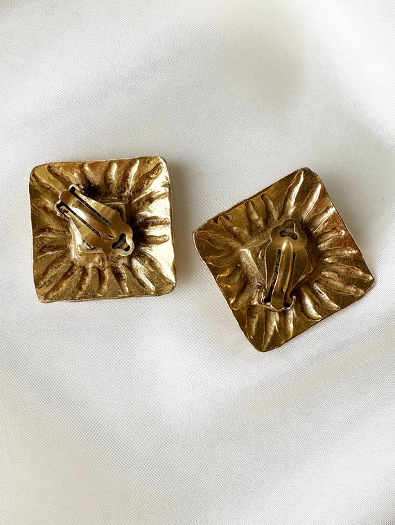 JEAN PATOU, PARIS vintage goldplated square clip … - image 4