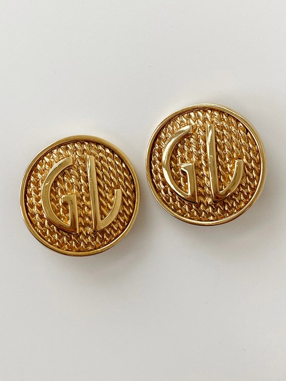 GUY LAROCHE Paris vintage round gold goldplated c… - image 3