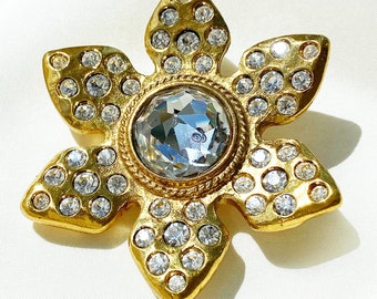 Grande Broche Vintage Plaquée Or Orena Paris - Dimensions 62x48mm - Neuve En Stock