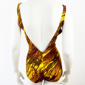 TRIUMPH vintage sixties bathing suit swimsuit in yellow and brown size 36/38 image 4