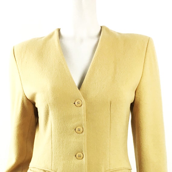 CACHAREL Vintage yellow wool and cashmere blazer b