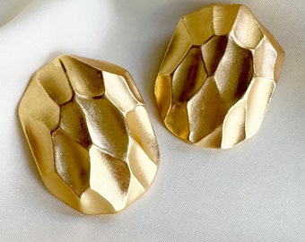 Boucles D'Oreilles Clips Dorées Guy Laroche Paris - Marque AZZARO - Occasion