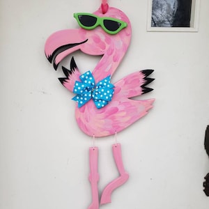 Dancing Flamingo 3D door hang