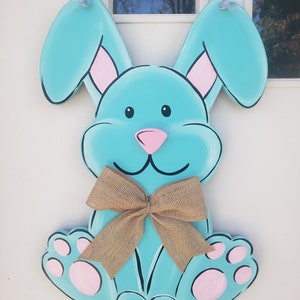 Zawieszka na drzwi 3D w kształcie Króliczka Wielkanocnego w 10 kolorach Blue Bunny