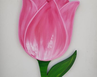 Zawieszka na drzwi Spring Tulip w dowolnym szczotkowanym kolorze