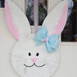 Large Bunny Head door hang with or without whiskers