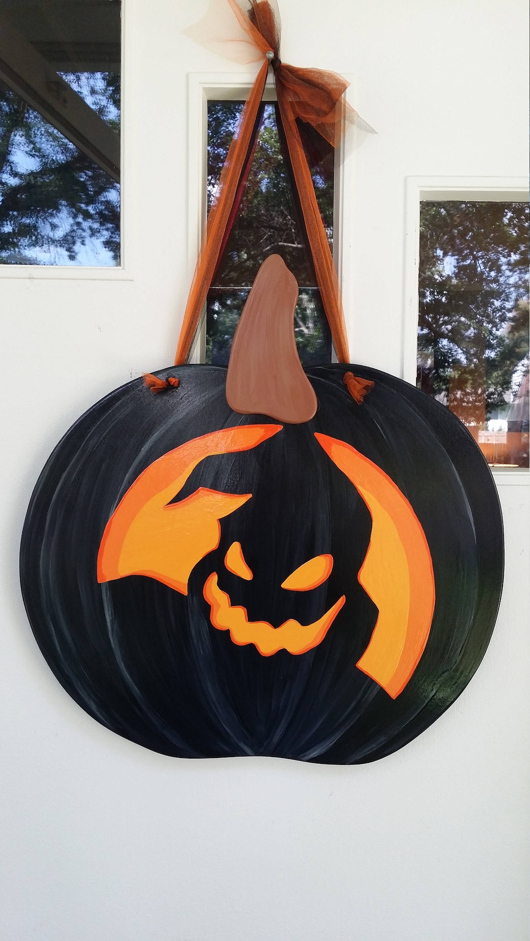 Oogie Boogie Black Pumpkin 3D Door Hang - Etsy