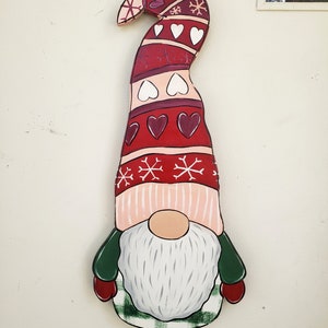 Christmas Gnome #3 door hang