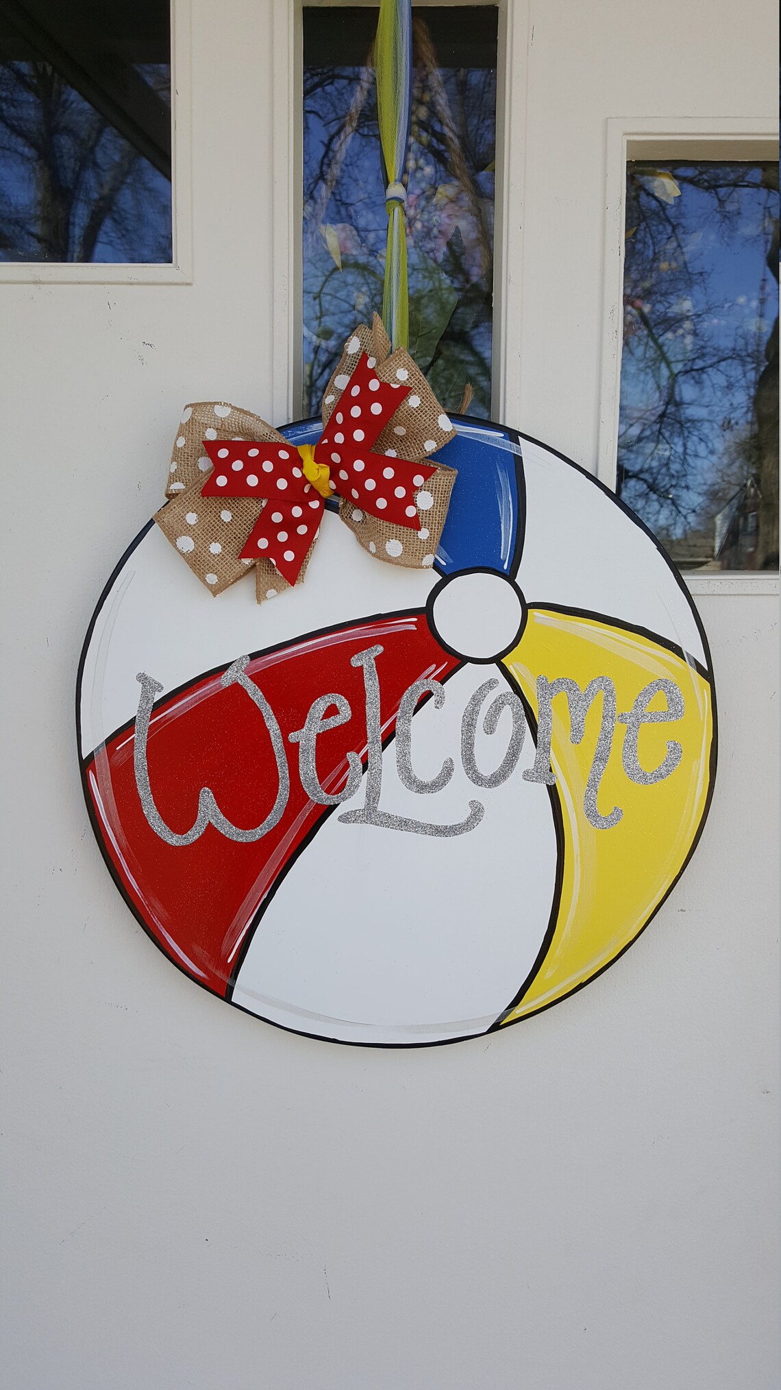 Large Beach Ball door hang in any colors you'd like Etsy