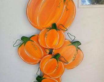 Herfstpompoencluster 3D-deurhanger in verschillende kleuren